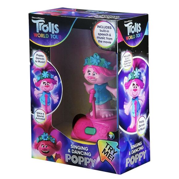 Trolls World Tour Poppy Singing and Dancing to Music Sound Kids Toys Brand NEW! - Picture 2 of 9
